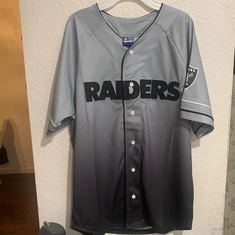 NFL Raiders Gray and Black Gradient Jersey - Picture 2 of 10